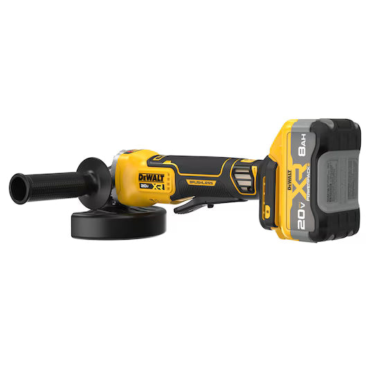 DEWALT DCG410WW1 20V MAX* XR® Brushless Cordless 4-1/2 in. - 5 in. Angle Grinder Kit with XR POWERPACK™ 8.0AH