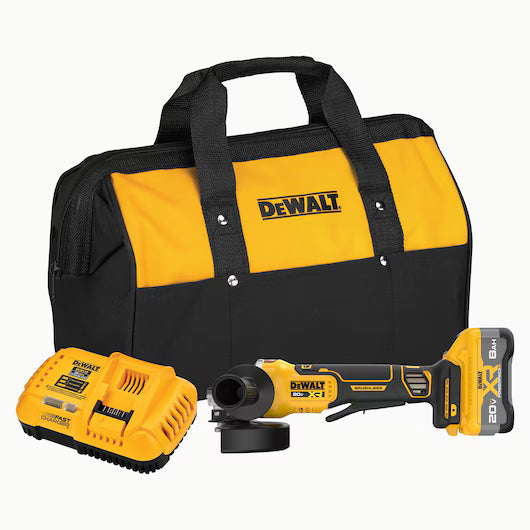 DEWALT DCG410WW1 20V MAX* XR® Brushless Cordless 4-1/2 in. - 5 in. Angle Grinder Kit with XR POWERPACK™ 8.0AH