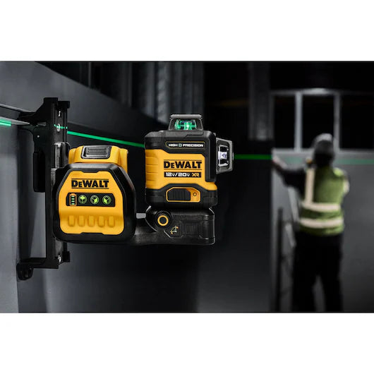 DEWALT DCLE34033D1 20V MAX* XR® 3 x 360 High Precision Green Laser