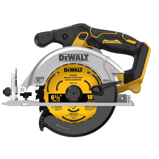 DEWALT DCS565B 20V MAX* XR® 6-1/2 in. Brushless Cordless Circular Saw (Tool Only)