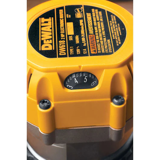 DEWALT DW618 2-1/4 HP EVS Fixed Base Router with Soft Start