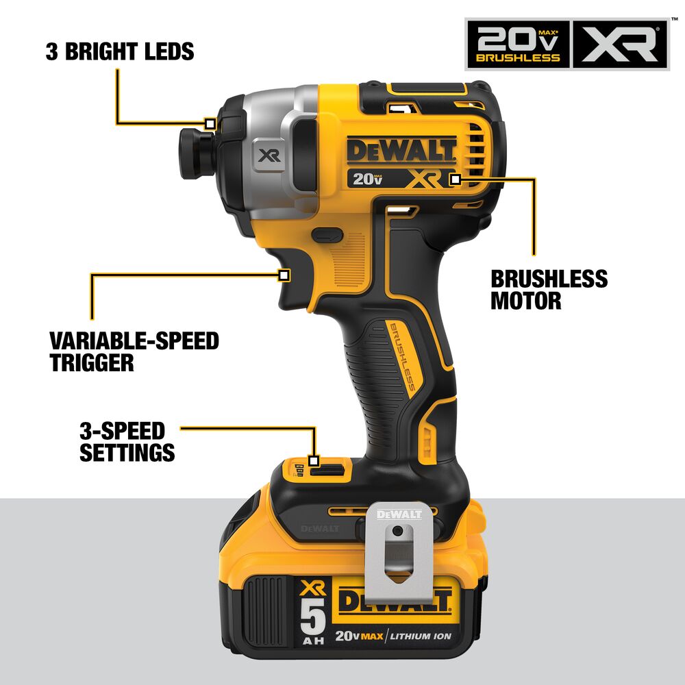 DEWALT DCK2100P2 20V MAX* Hammer Drill and 20V MAX* Impact Driver with FLEXVOLT ADVANTAGE™ Combo Kit
