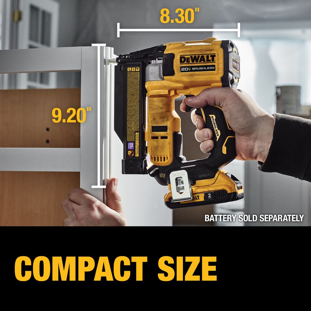 DEWALT DCN623B ATOMIC COMPACT SERIES™ 20V MAX* Brushless Cordless 23ga Pin Nailer (Tool Only)