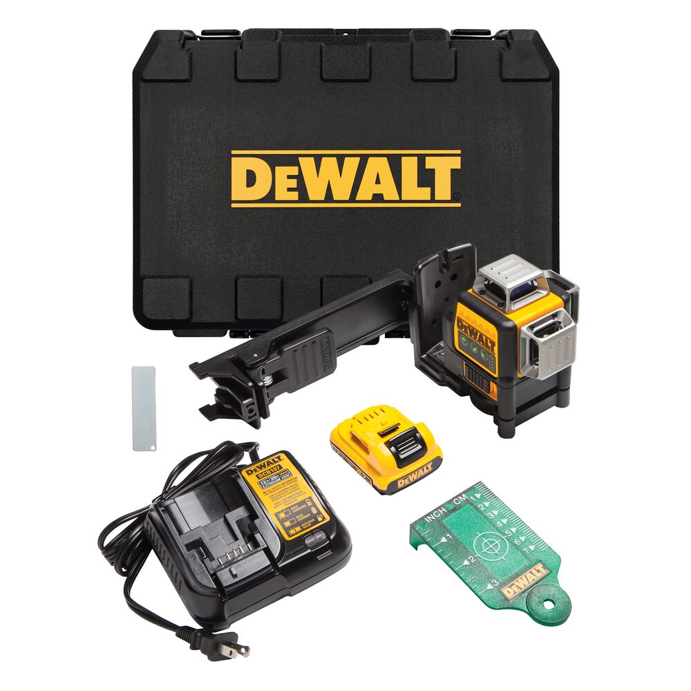 DEWALT DW089LG 12V MAX* 3 x 360 GREEN LINE LASER KIT