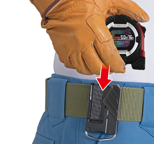 TAJIMA GS-C16/5MBW GS-LOCK, 16FT/5M X 1IN STRONG TAPE & HOOK WITH COMPATIBLE CLIP