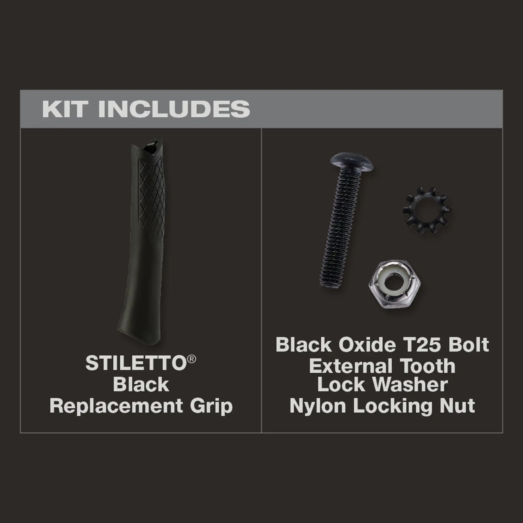 STILETTO TBRG-BL Black Replacement Grip