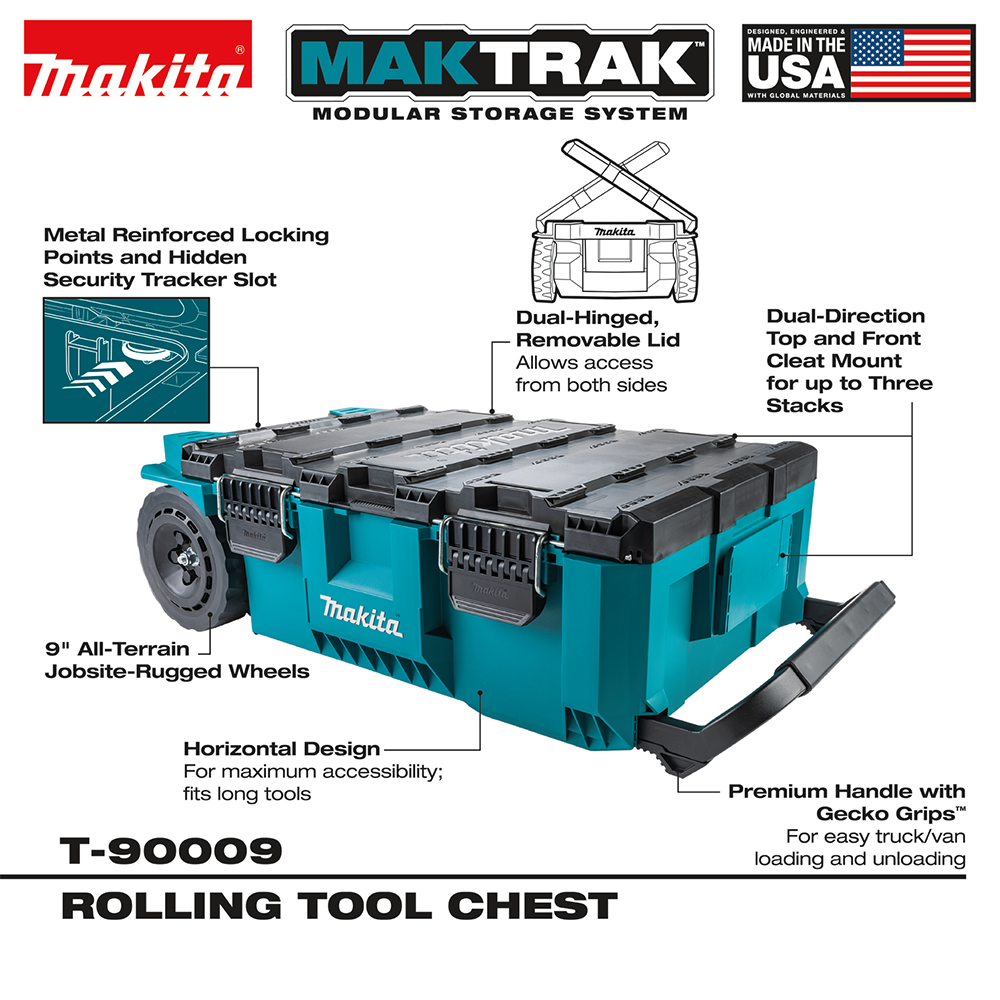 MAKITA T-90009 MAKTRAK ROLLING TOOL CHEST