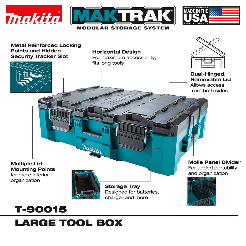 MAKITA T-90015 MAKTRAK LARGE TOOL BOX