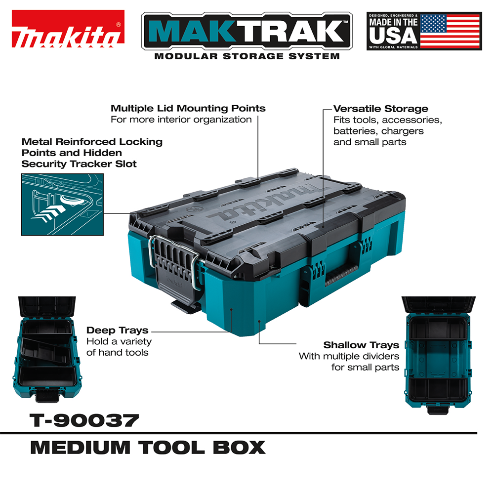 Makita Tools T-90037 MAKTRAK MEDIUM TOOL BOX