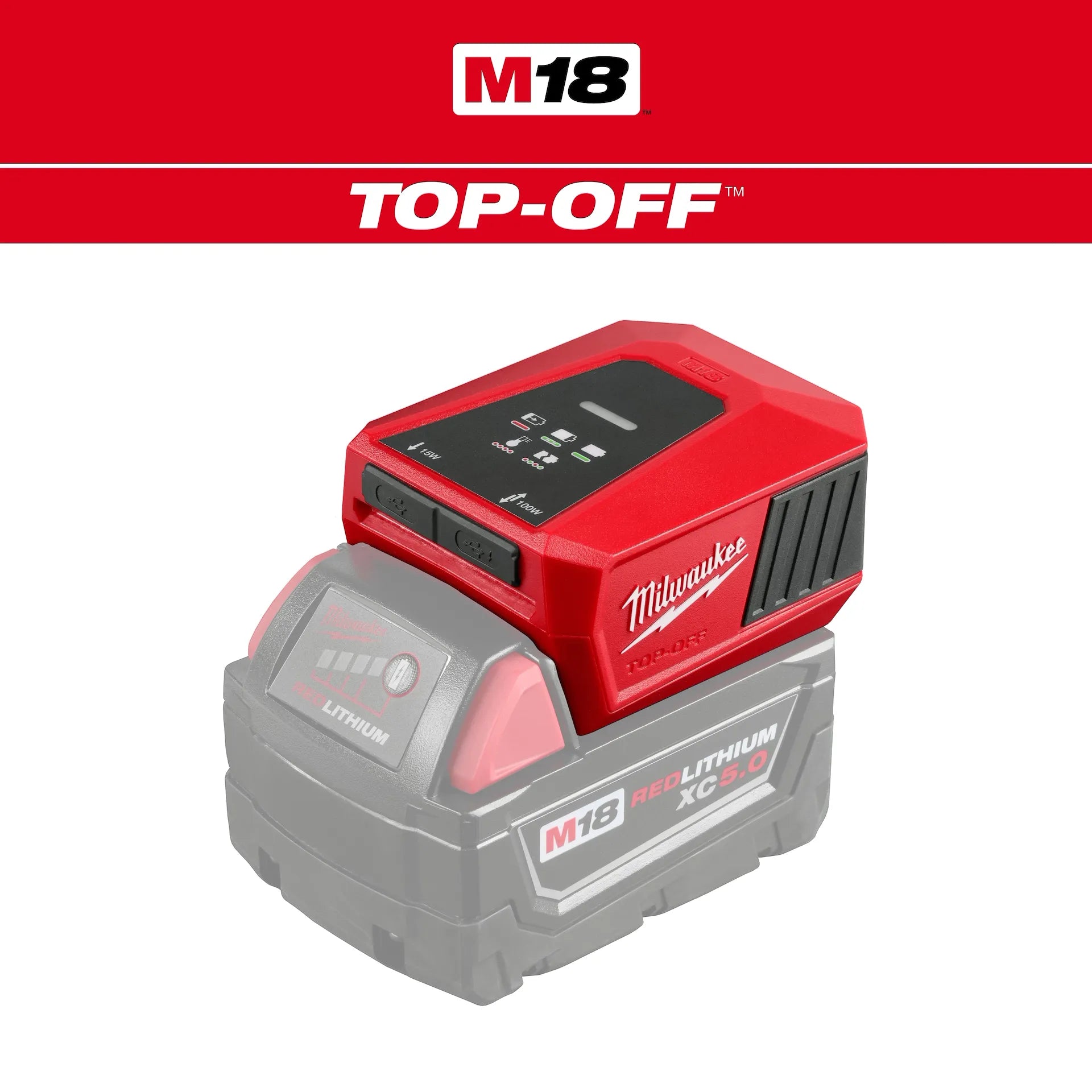 MILWAUKEE 2847-20 M18™ TOP-OFF™ Charger & Power Supply