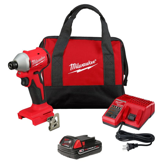 MILWAUKEE 3650-21P M18™ Compact Brushless 1/4" Hex Impact Driver Kit (1 BATTERY)