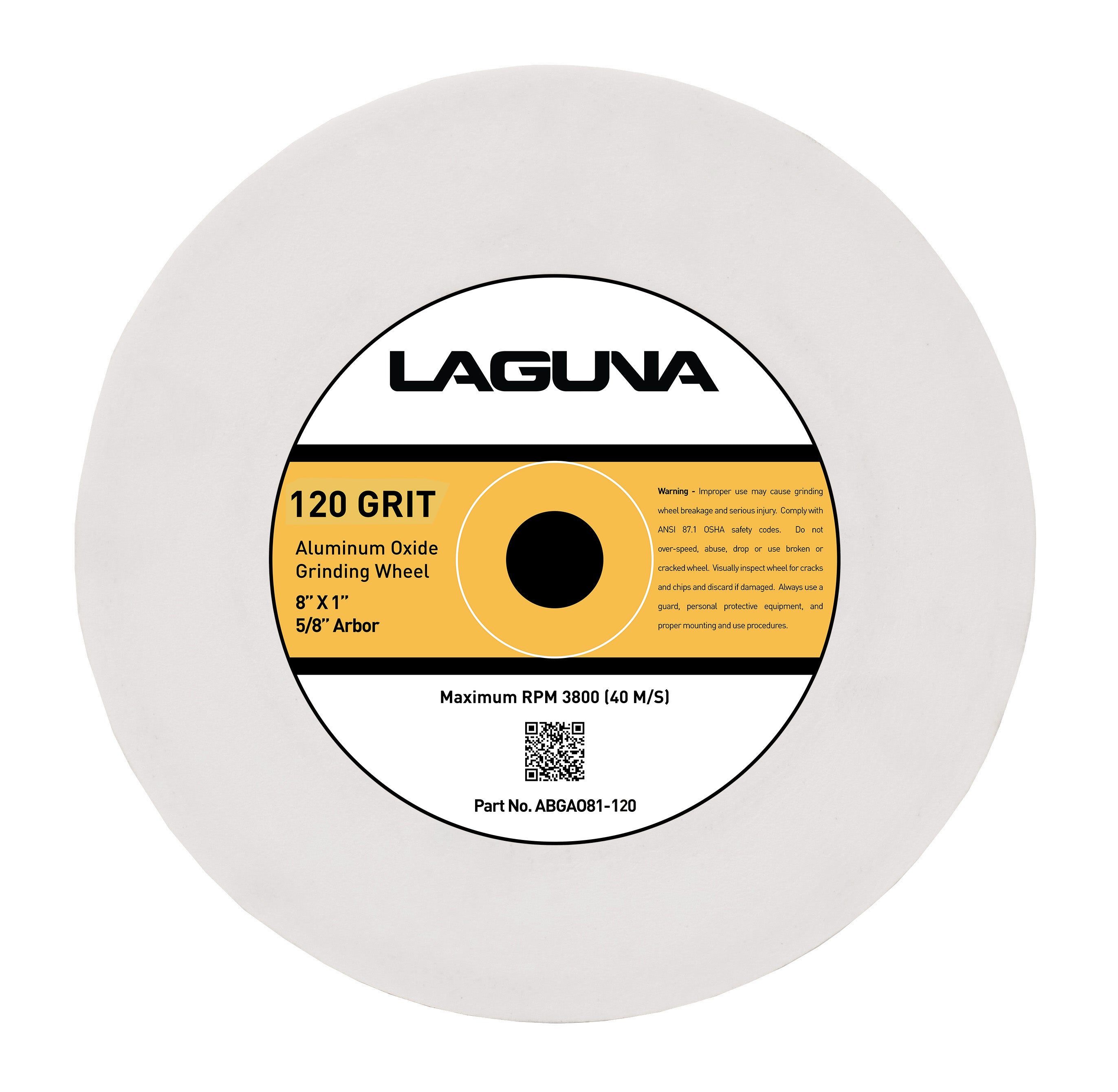 LAGUNA ABGAO81-120 120 GRIT ALUMINUM OXIDE WHEEL