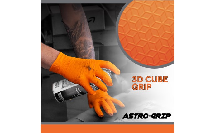 SAS SAFETY 66473 Astro-Grip® Powder-Free Exam Grade Nitrile Disposable Gloves - 7 Mil - 100PK - L