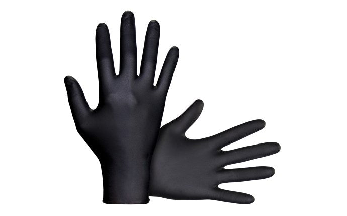 SAS Safety 66518 Raven Black Nitrile Gloves – Large – 7 mil Powder-Free (100/Box)