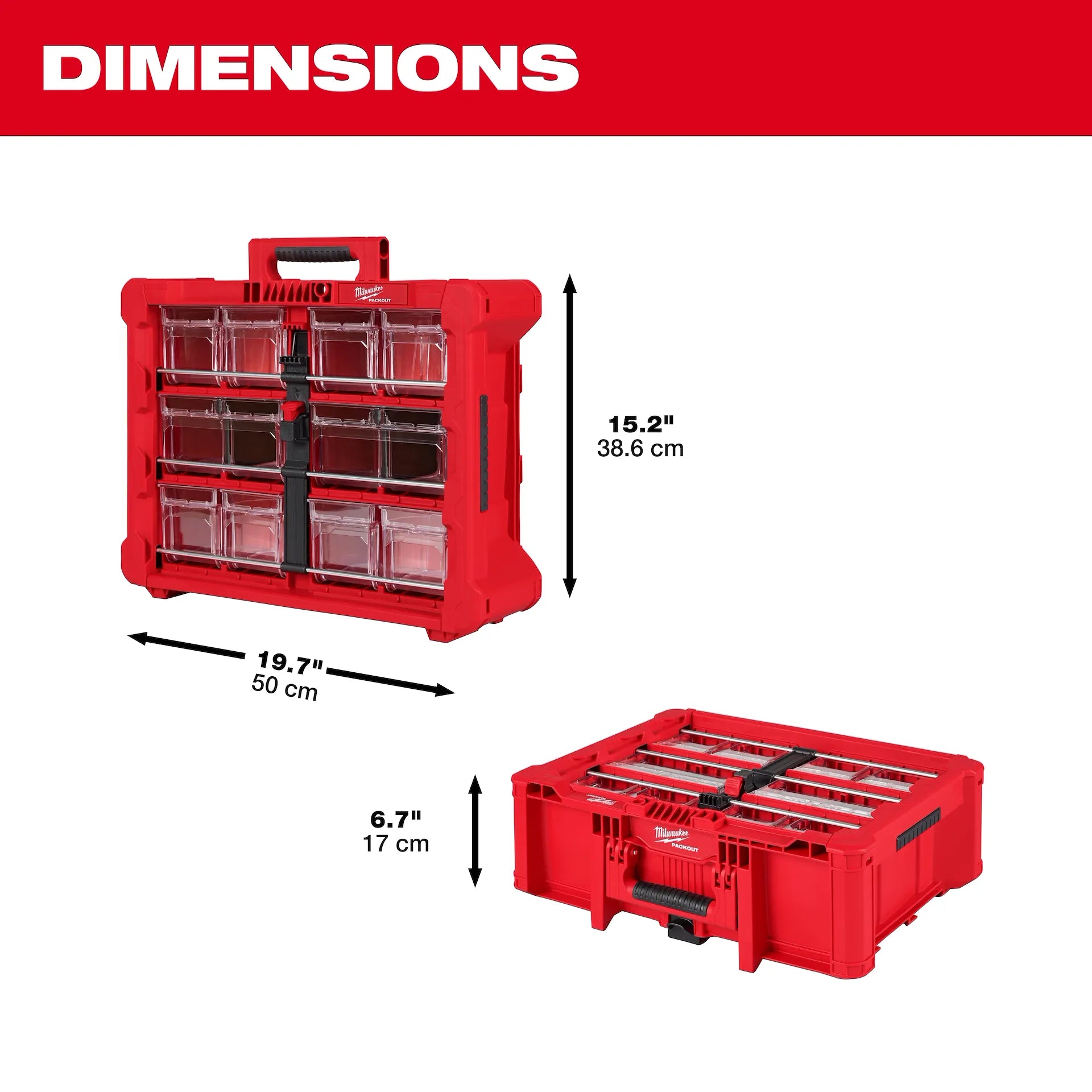 MILWAUKEE 48-22-8433 PACKOUT™ Tilt Bin Organizer