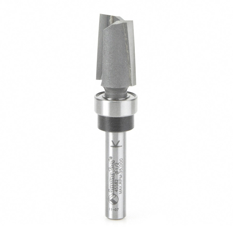 AMANA 45582 Carbide Tipped Mortising 1/2 Dia x 3/4 x 1/4 Inch Shank with Upper BB
