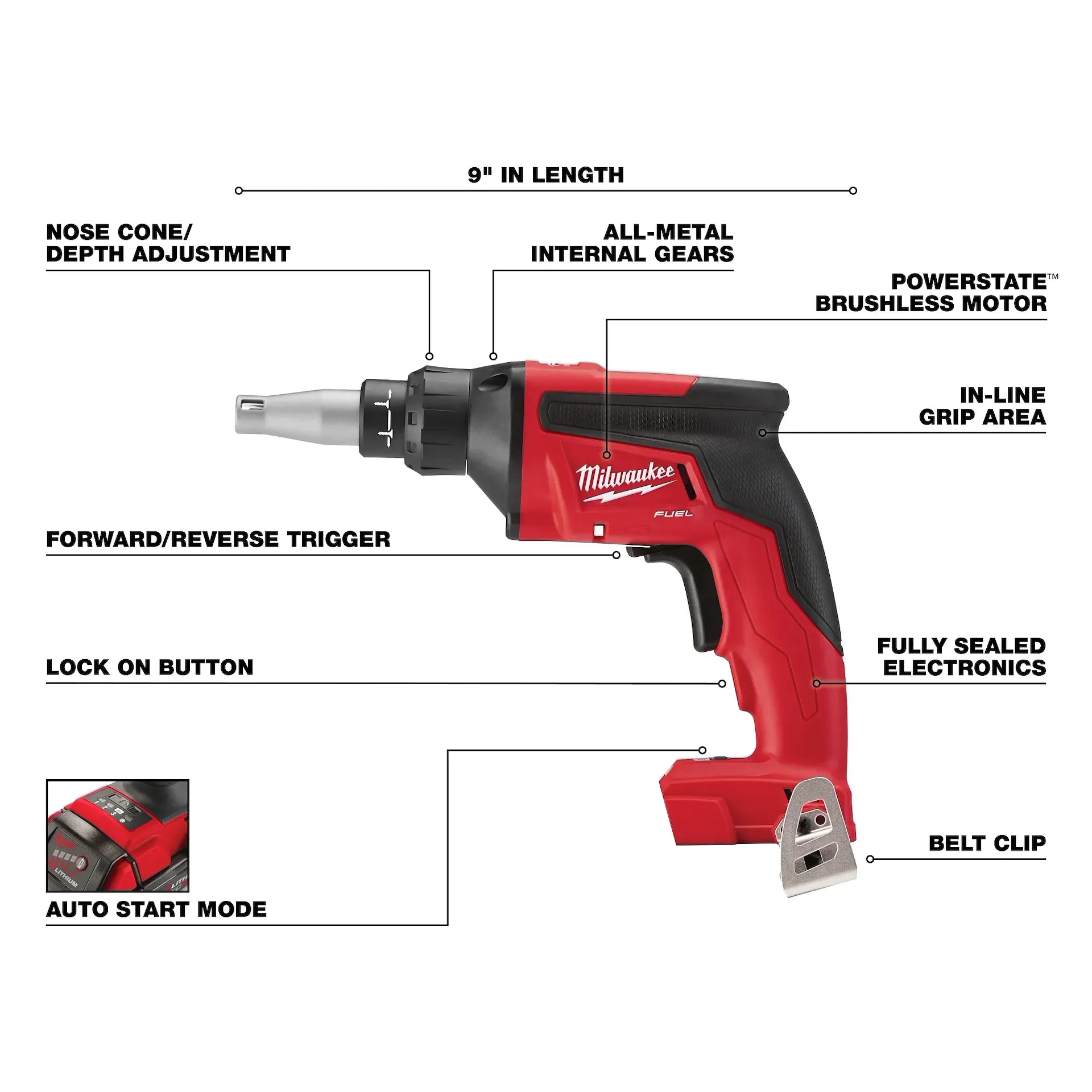 MILWAUKEE 2866-20 M18 FUEL™ Drywall Screw Gun BARE