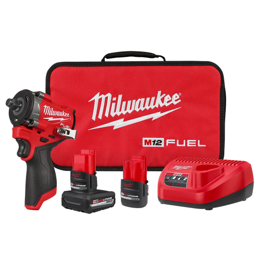 MILWAUKEE 2563-22 M12 FUEL™ Stubby 1/2" Impact Wrench Kit