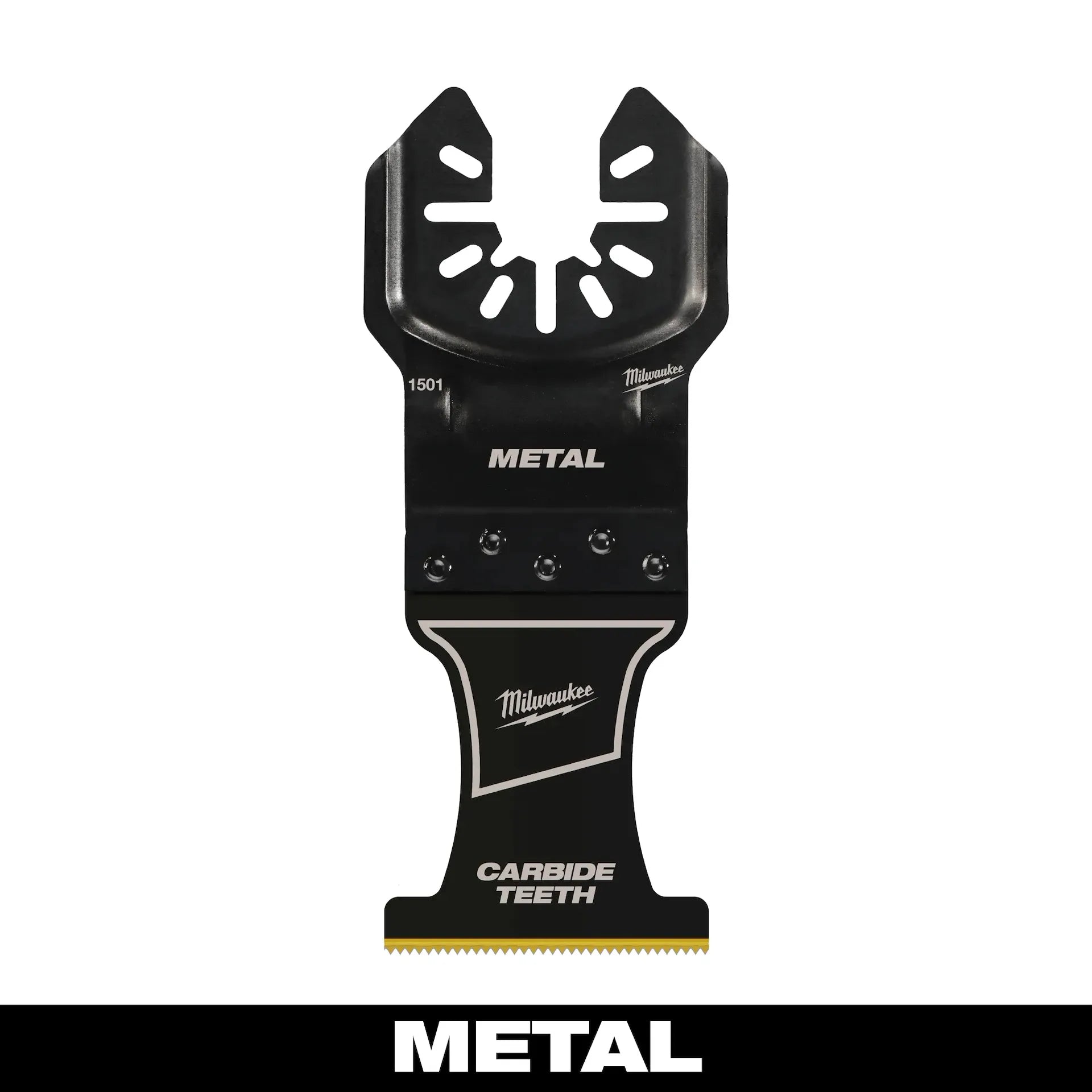 MILWAUKEE 49-25-1501 1-3/8” Carbide Teeth Metal Universal Fit Oscillating Multi-Tool Blade (1 PK)