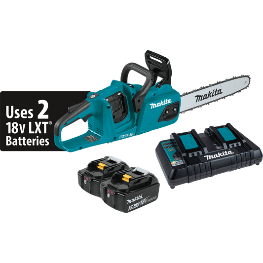 MAKITA XCU07PT 36V (18V X2) LXT® Brushless 14" Chain Saw Kit (5.0Ah)
