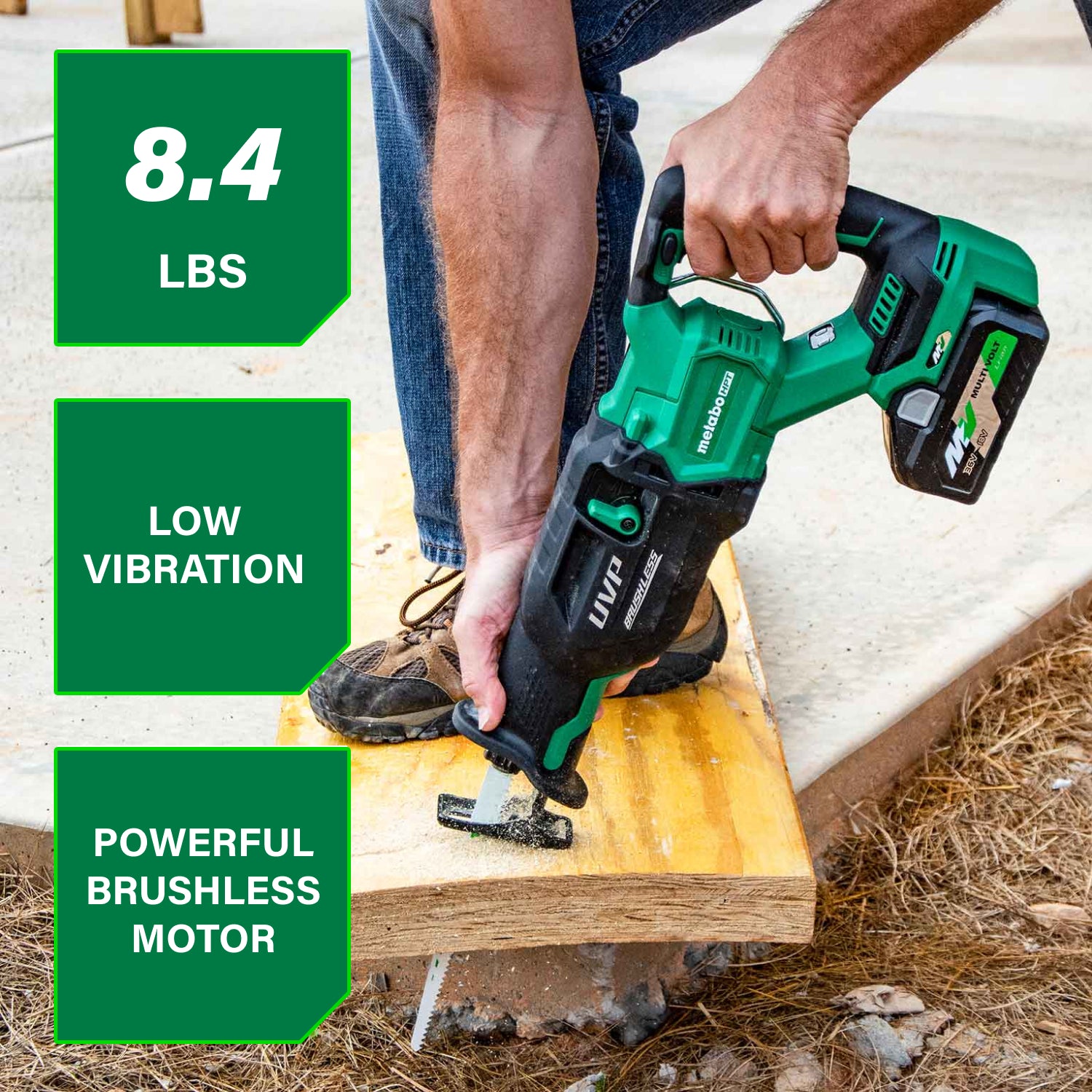 METABO CR36DAM 36V MultiVolt™ Cordless Brushless Reciprocating Saw Kit