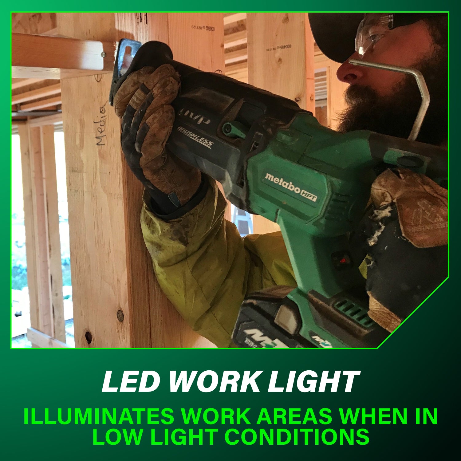 METABO CR36DAM 36V MultiVolt™ Cordless Brushless Reciprocating Saw Kit