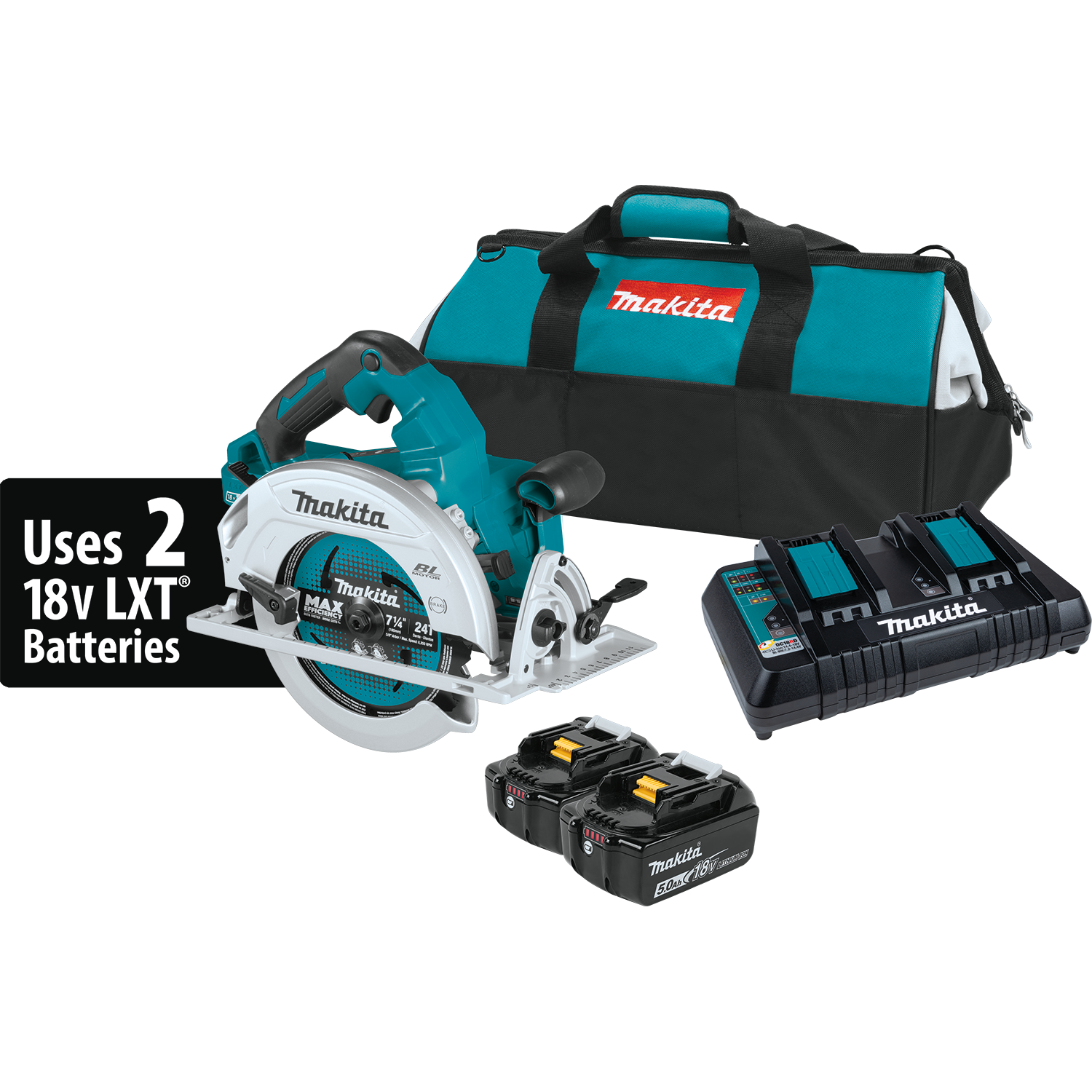 MAKITA XSH06PT 36V (18V X2) LXT® Brushless 7‑1/4” Circular Saw Kit (5.0Ah)