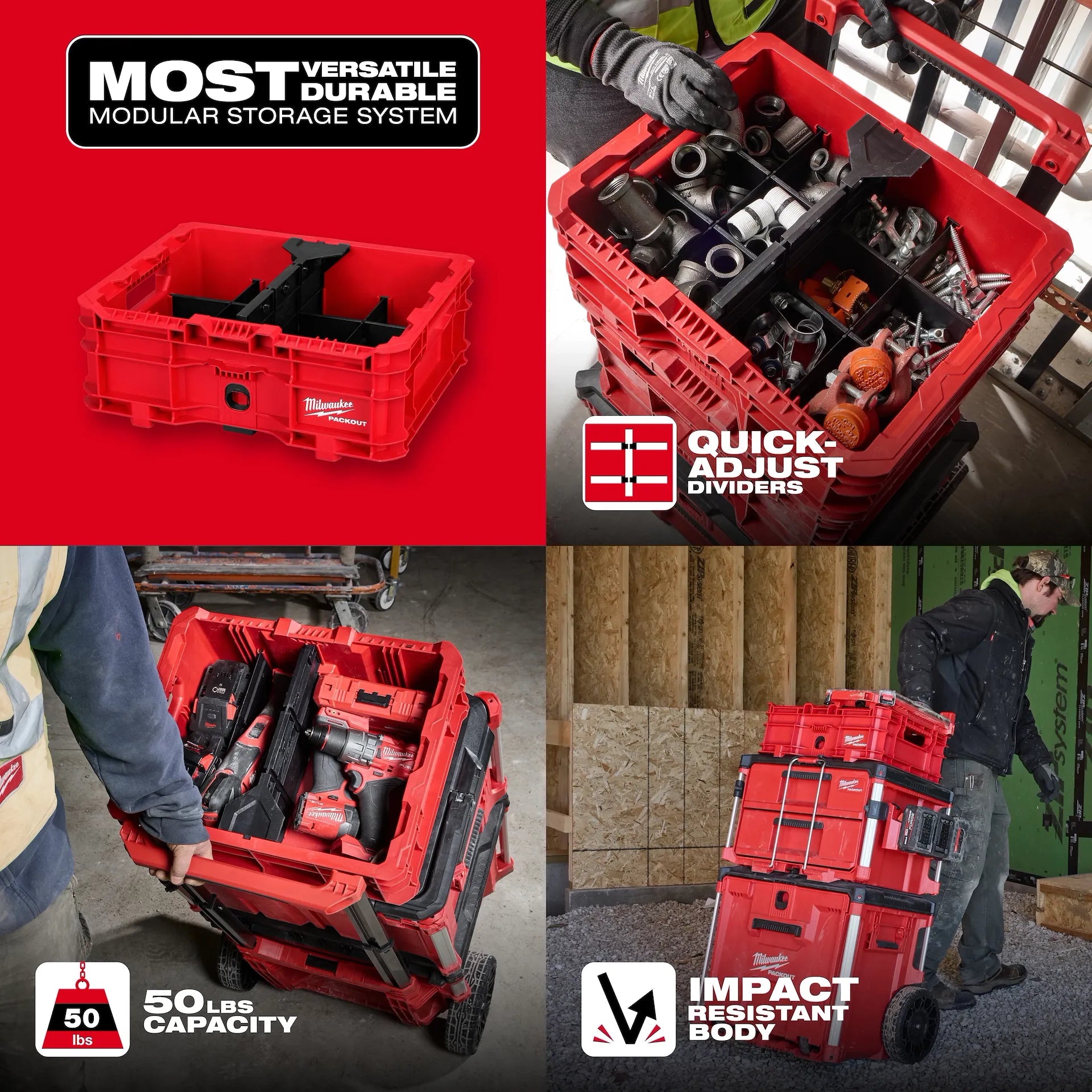 MILWAUKEE 48-22-8438 PACKOUT™ Low-Profile Crate