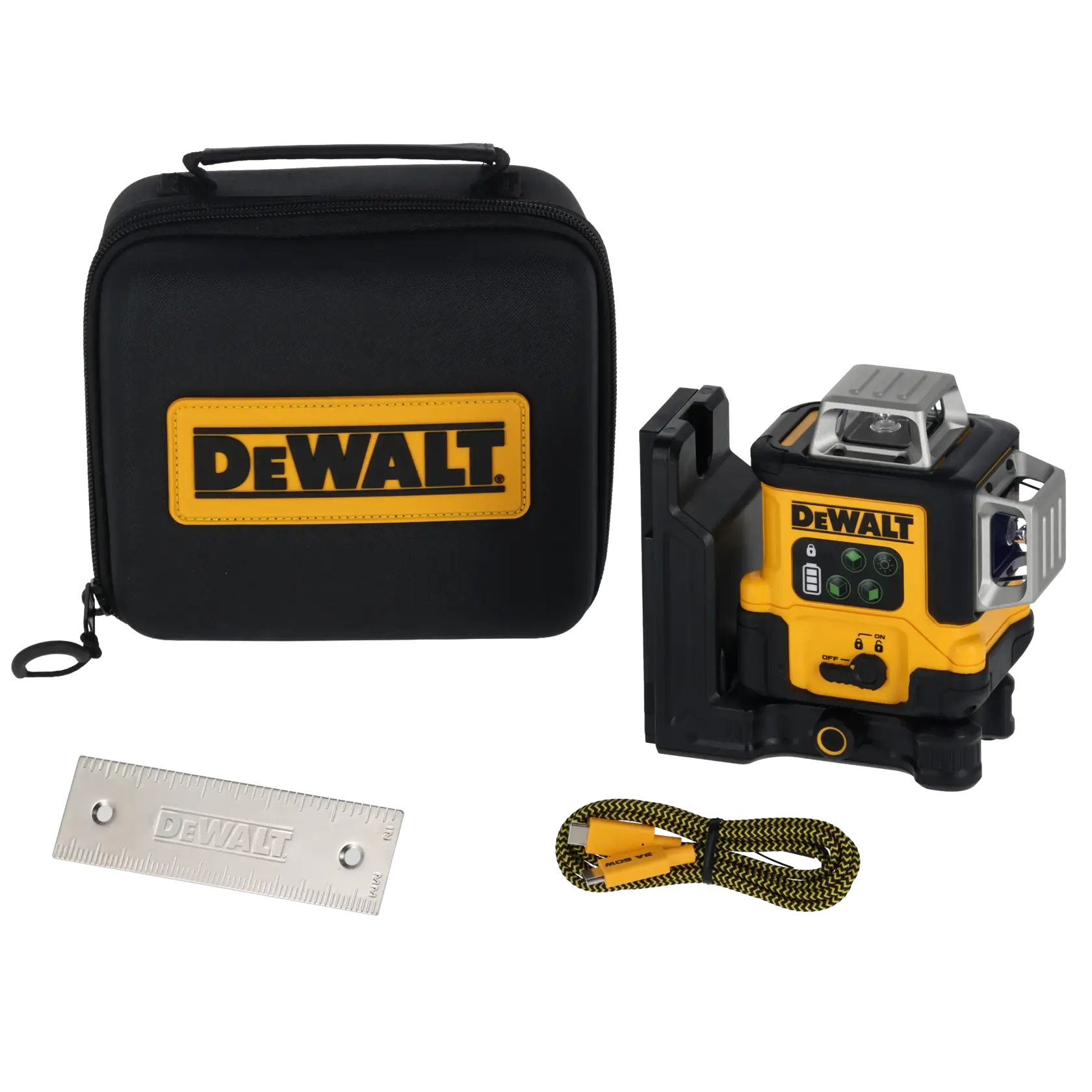 DEWALT DCLE14361GB Usb-C Rechargeable 3X360° Green Line Laser