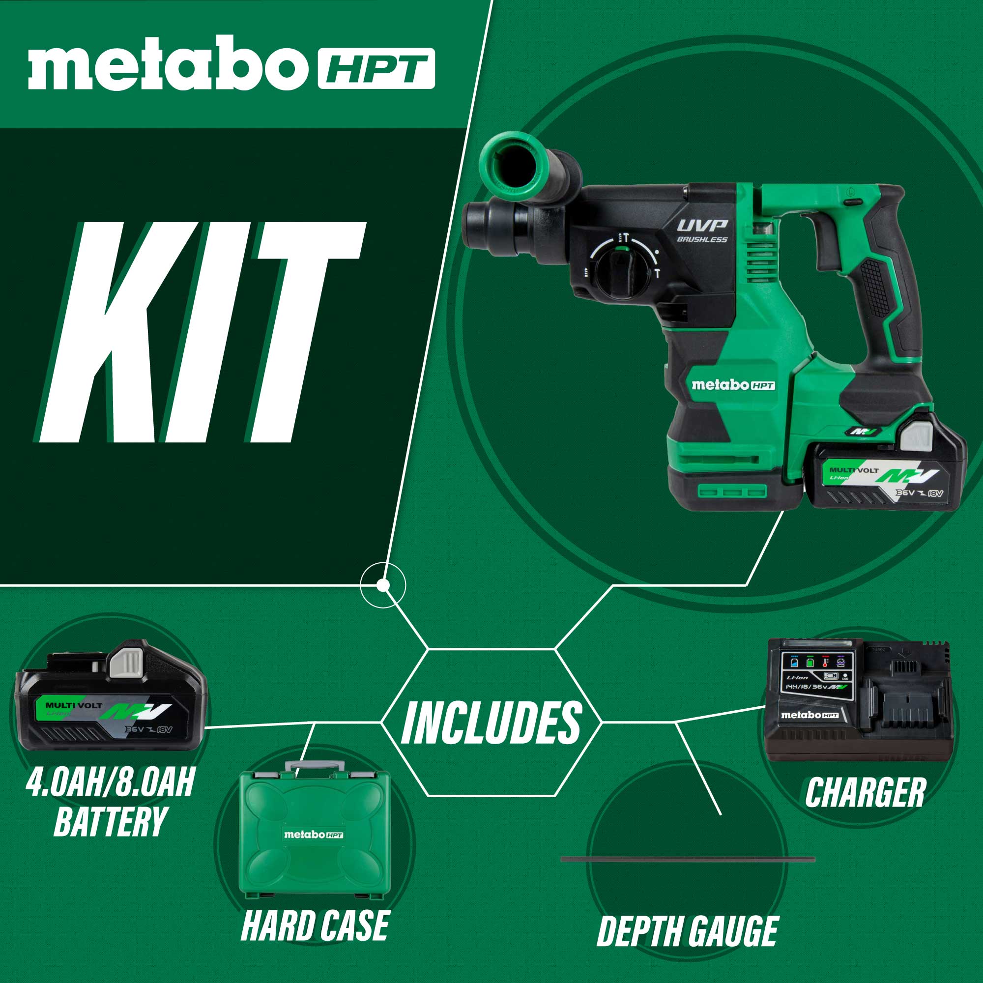 METABO DH3628DA 36V MultiVolt™ 1-1/8