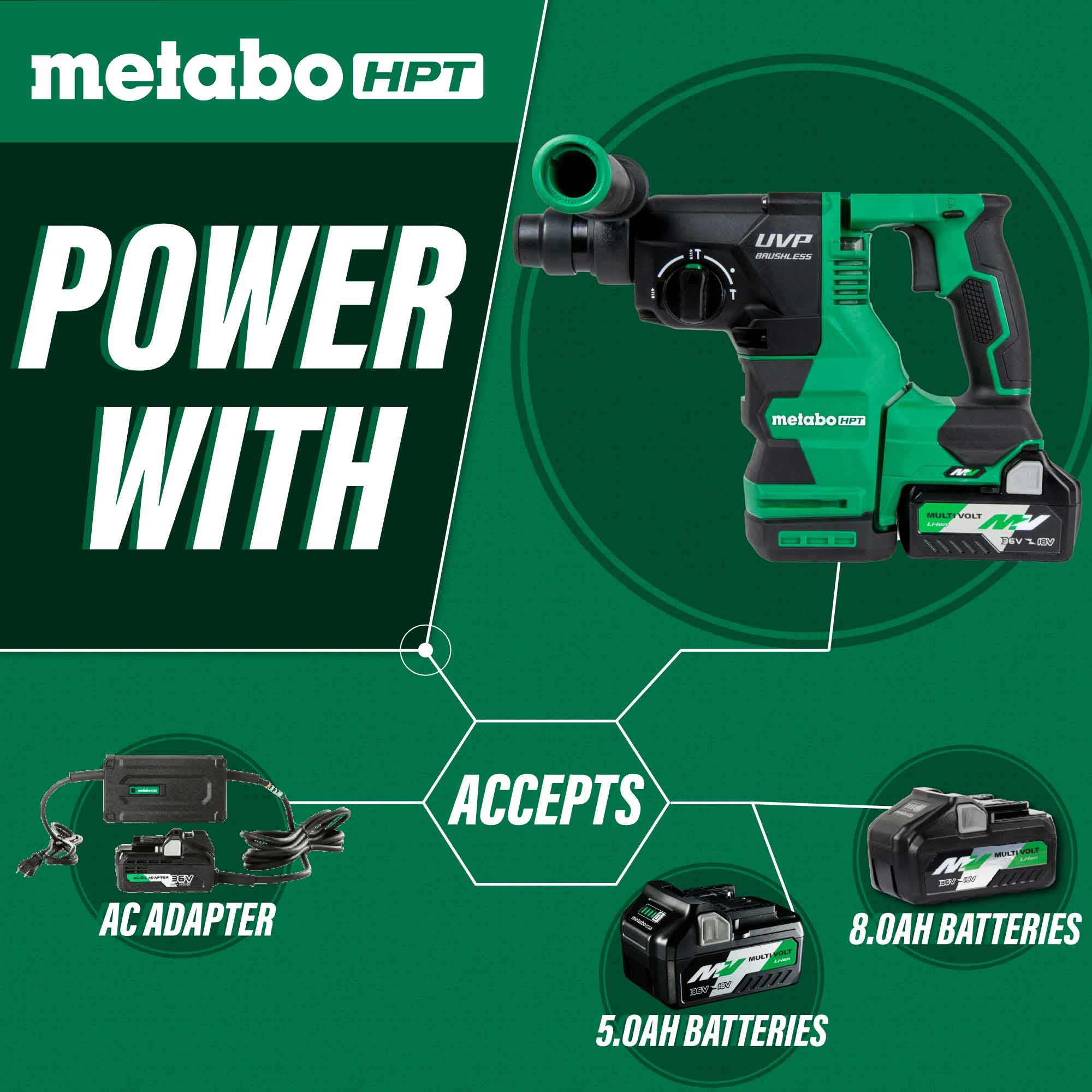 METABO DH3628DA 36V MultiVolt™ 1-1/8