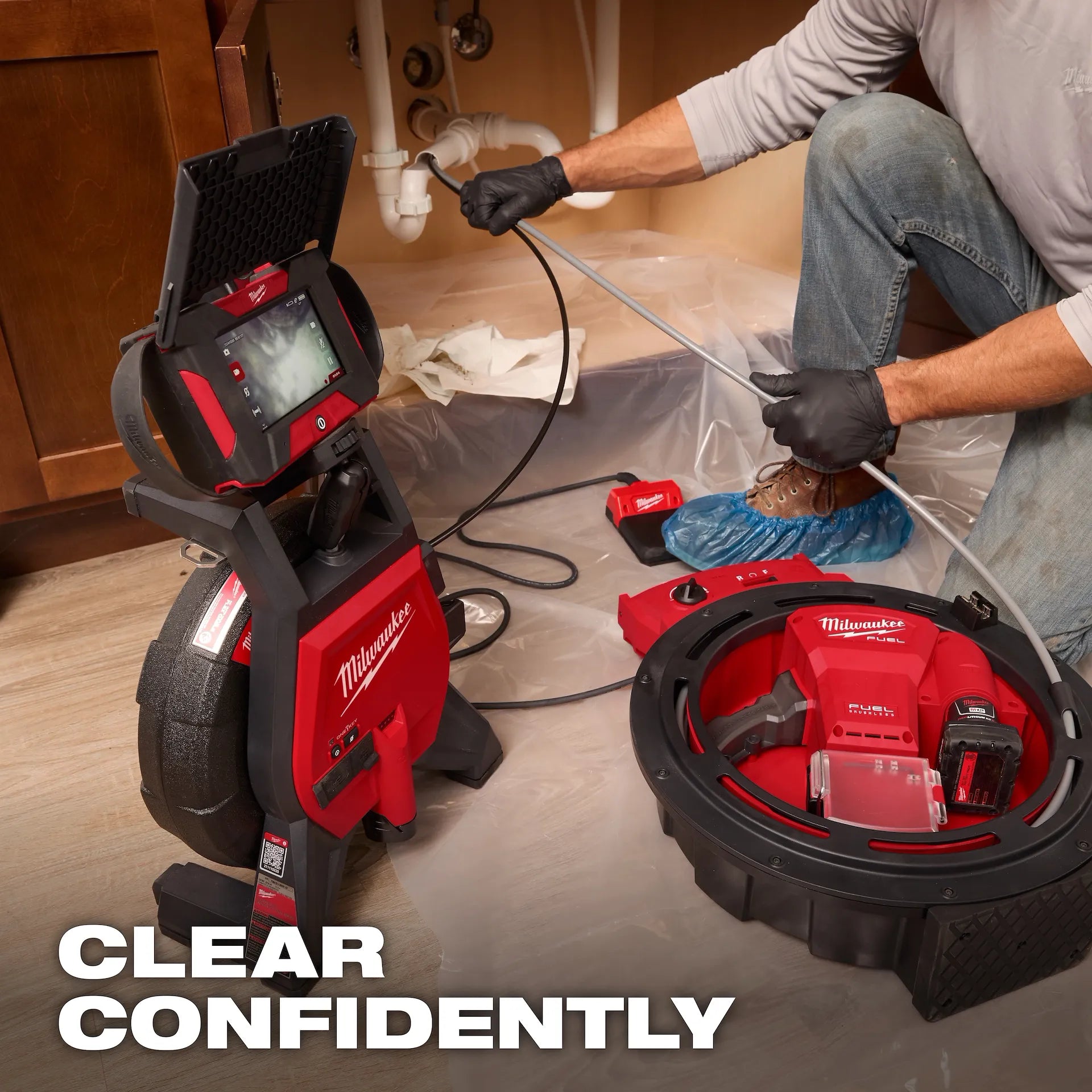 MILWAUKEE 2519-21 M12 FUEL™ High Speed Chain Snake for 1-1/4”-2” Pipes