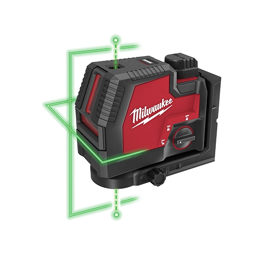 MILWAUKEE 3522-21 USB Rechargeable Green Cross Line & Plumb Points Laser