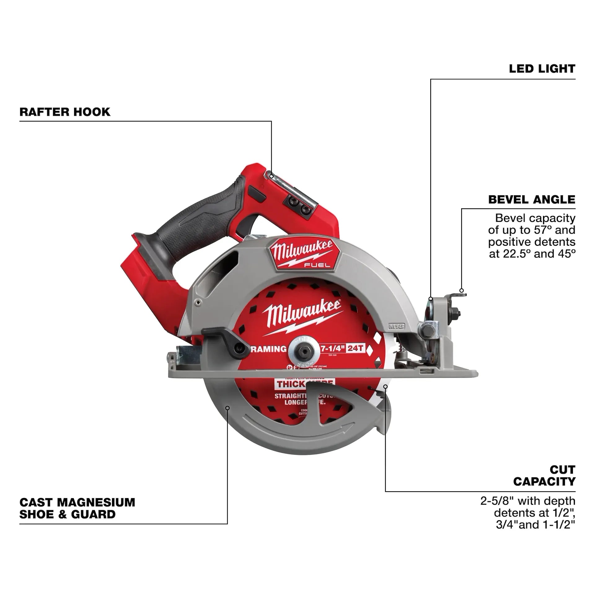 MILWAUKEE 2834-20 M18 FUEL™ 7-1/4” Circular Saw (Tool Only)
