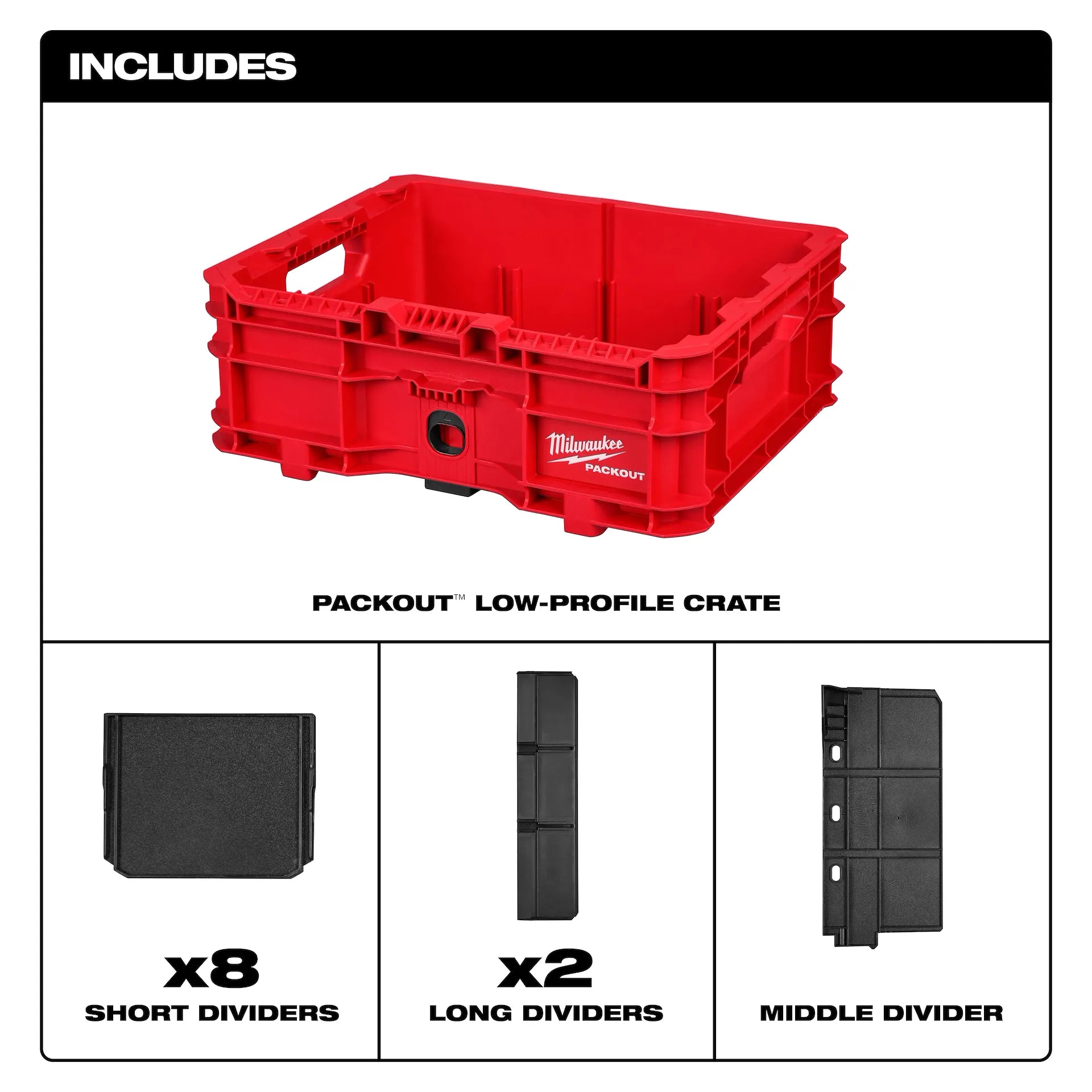 MILWAUKEE 48-22-8437 PACKOUT™ Compact Crate