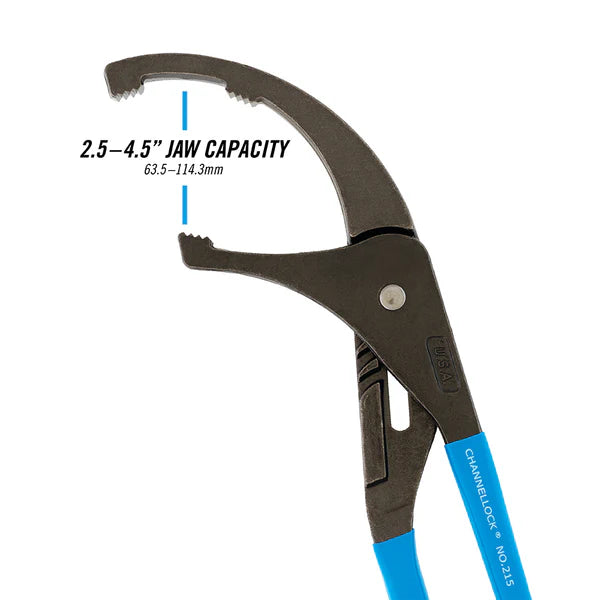 CHANNEL LOCK 215 15.5-inch Oil Filter/PVC Pliers