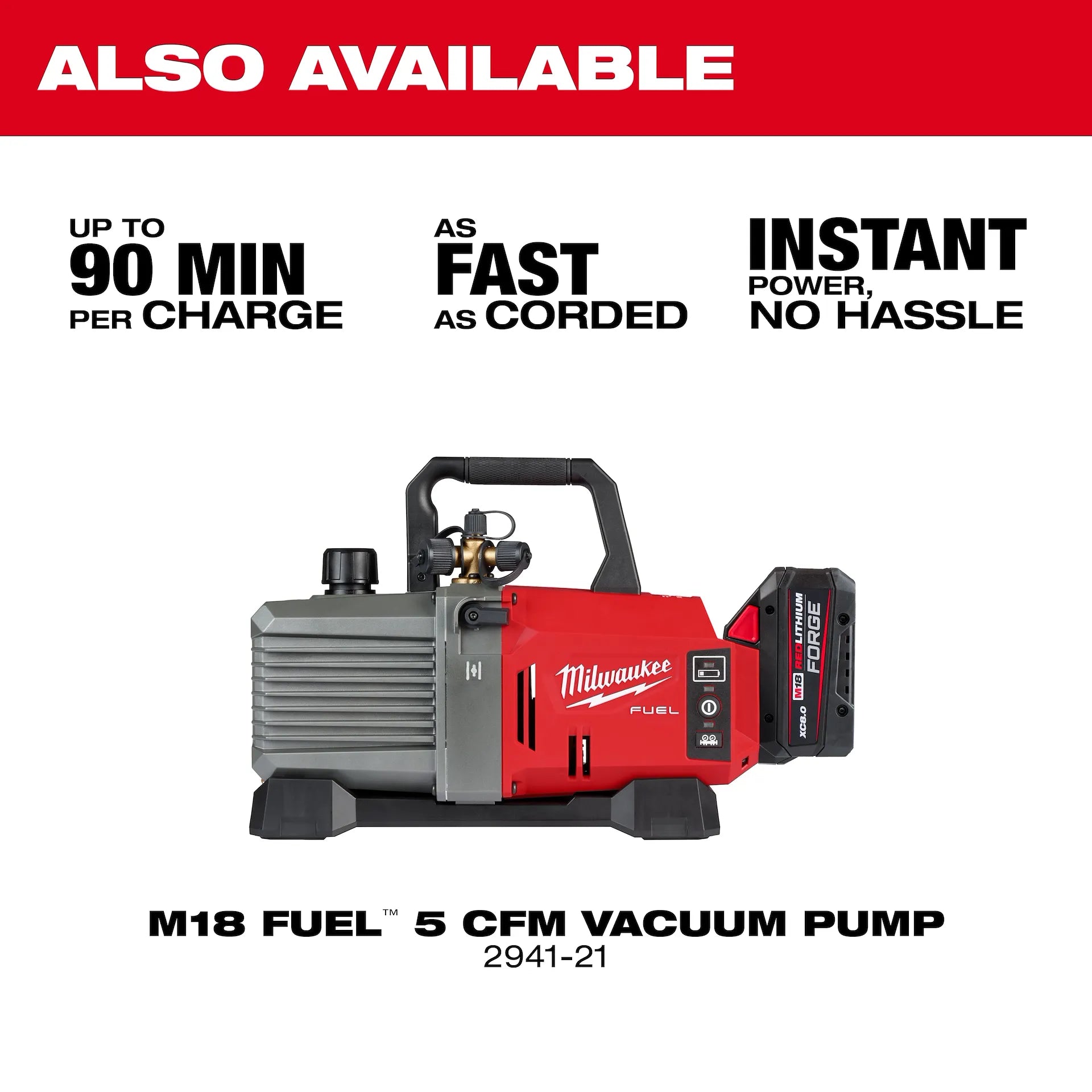 MILWAUKEE 2938-21 M18™ Brushless Refrigerant Recovery Machine Kit