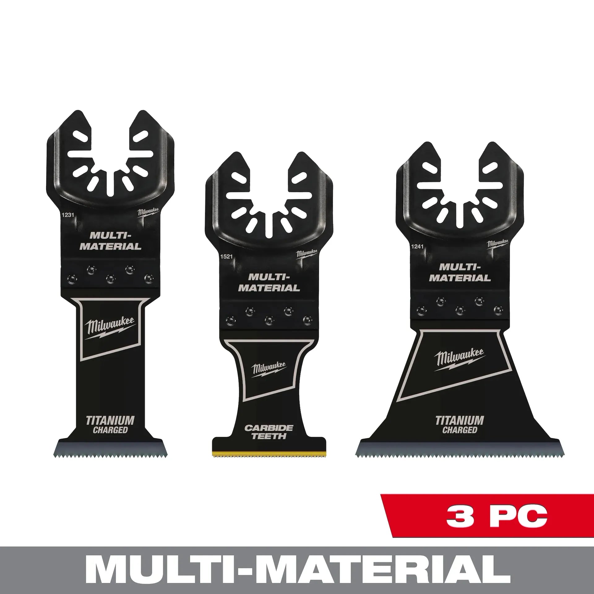 MILWAUKEE 49-10-9005 OPEN-LOK™ 3 PC Multi-Material Multi-Tool Blade Variety Pack