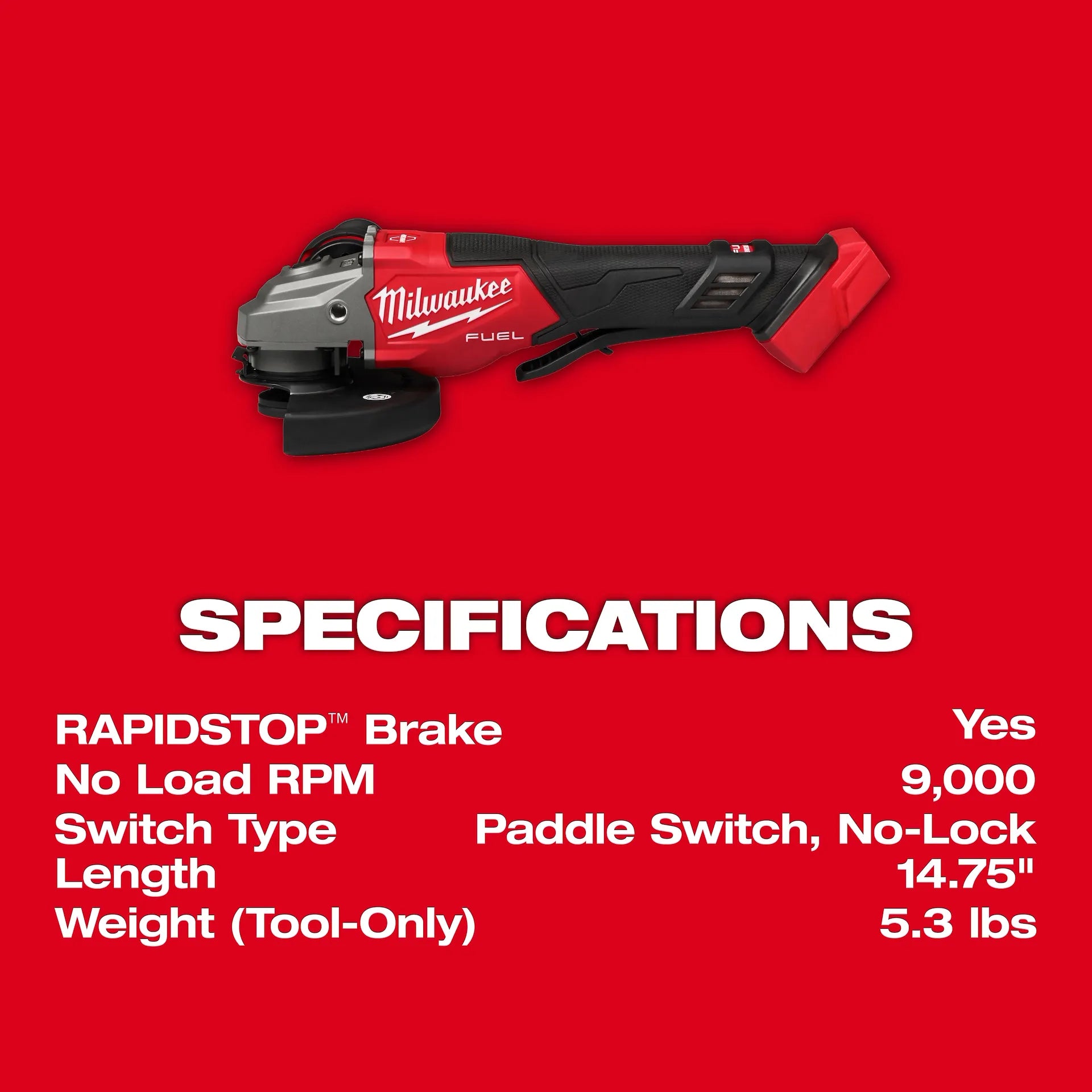 MILWAUKEE 3670-20 M18 FUEL™ 4-1/2