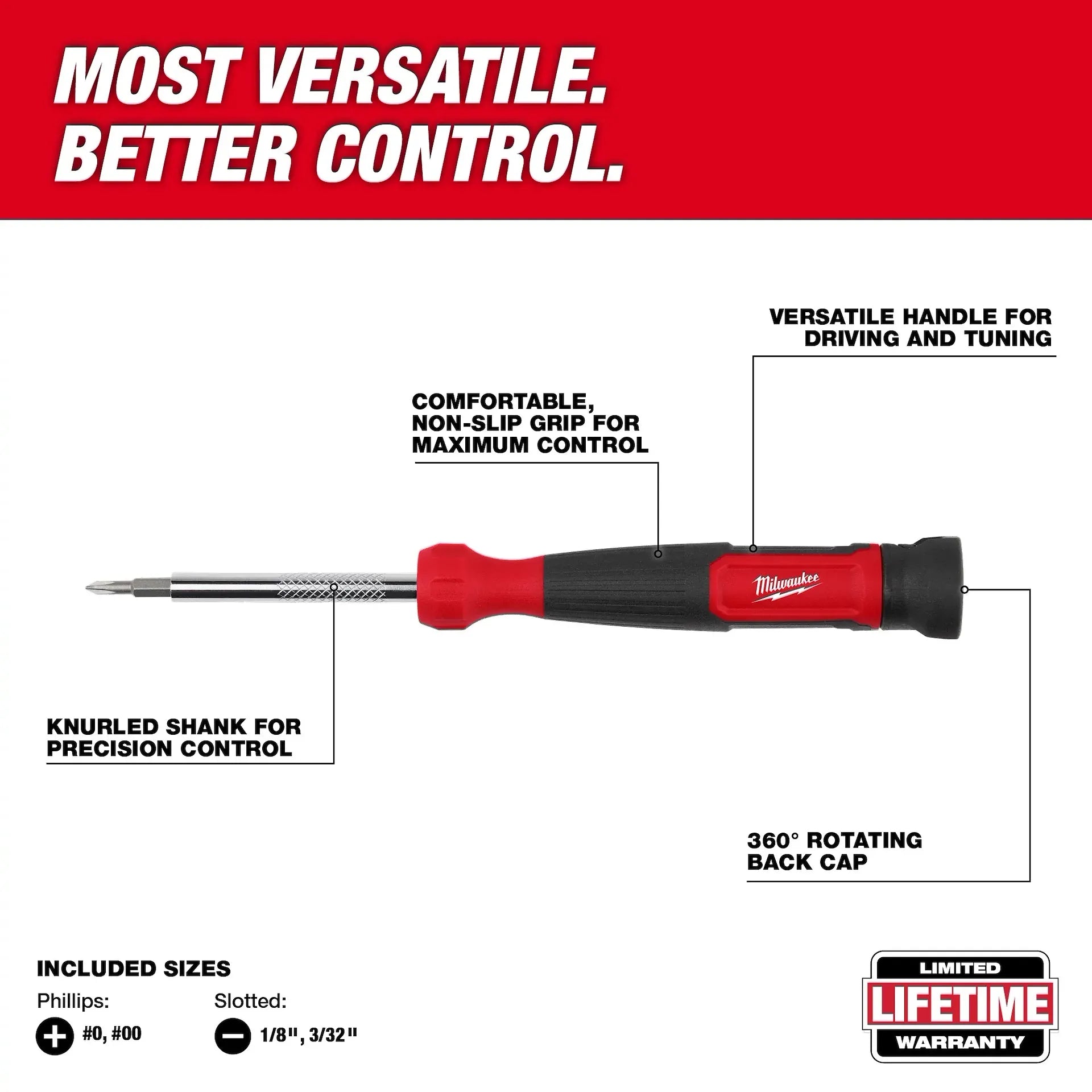 MILWAUKEE 48-22-2930 4-in-1 Precision Multi-Bit Screwdriver