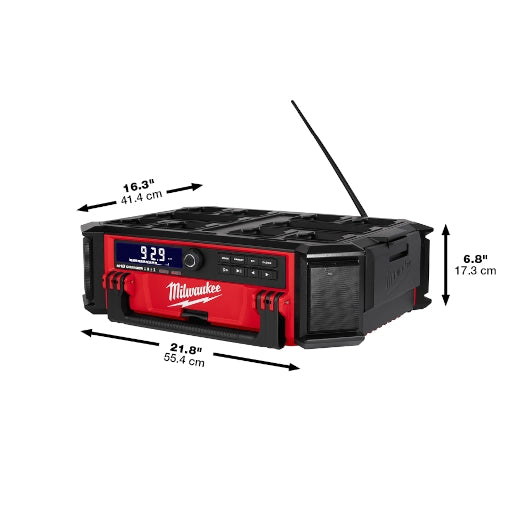 MILWAUKEE 2950-20 M18™ Jobsite Radio + Charger w/ PACKOUT™ Compatibility