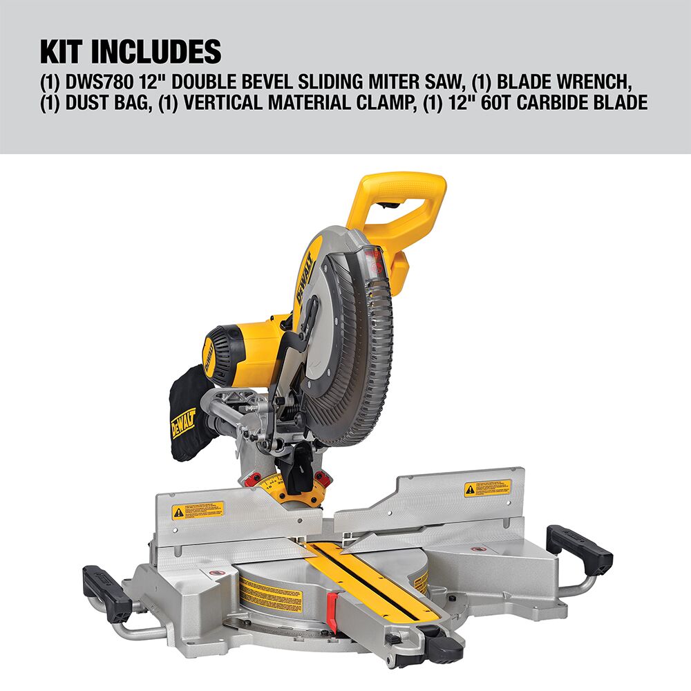 DEWALT DWS780 12 in. Double-Bevel Sliding Compound Miter Saw