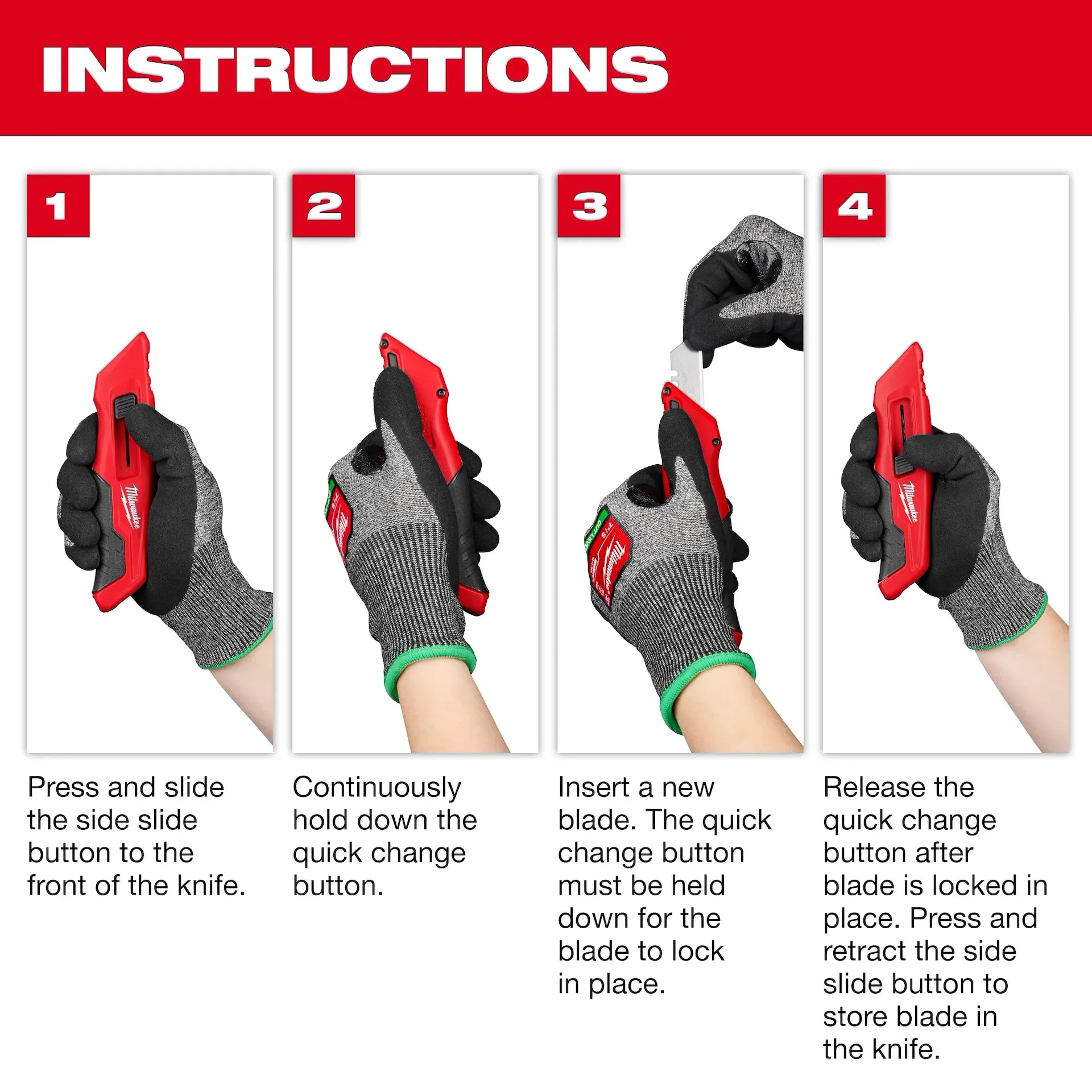MILWAUKEE 48-22-1515 Side Sliding Utility Knife