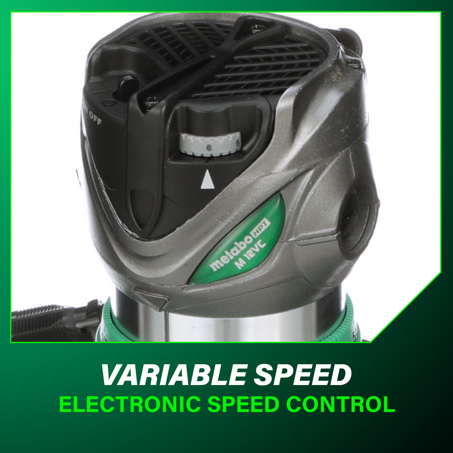 METABO M12VC 2-1/4 Peak HP Variable Speed Fixed Base Router