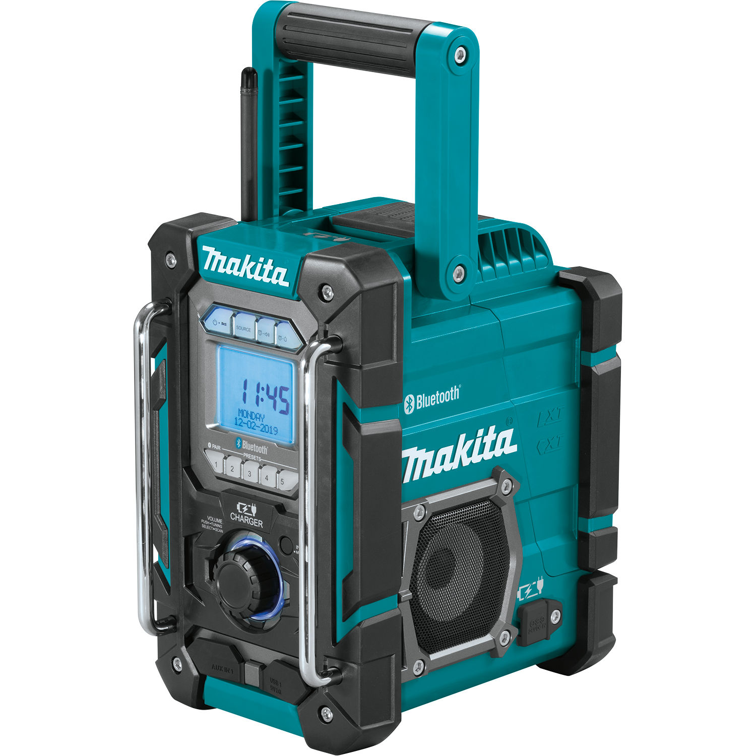 MAKITA XRM10 18V LXT® / 12V max CXT® Lithium‑Ion Cordless/Corded Bluetooth® Job Site Charger / Radio, Tool Only