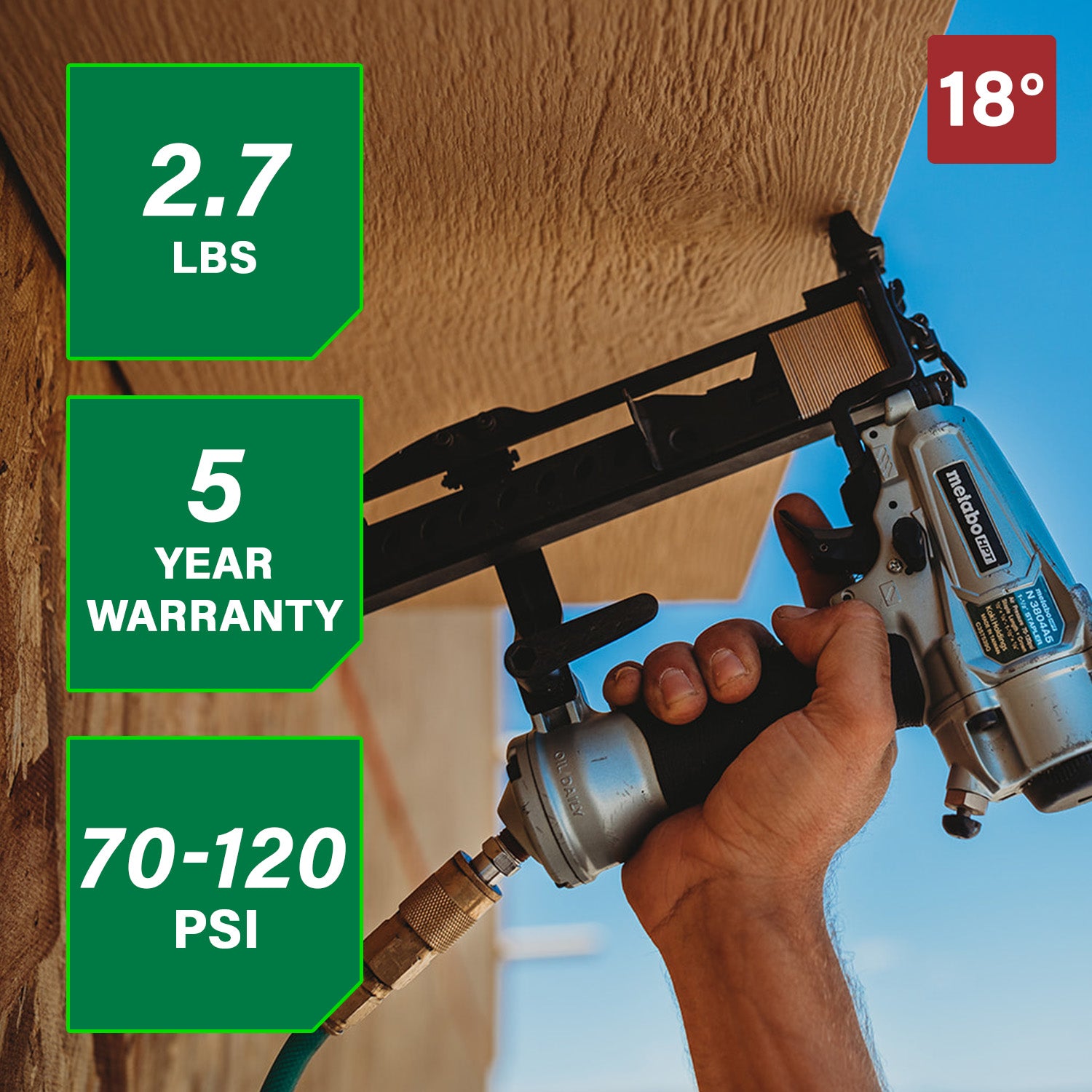 METABO N3804A5M 18 Gauge 1/4