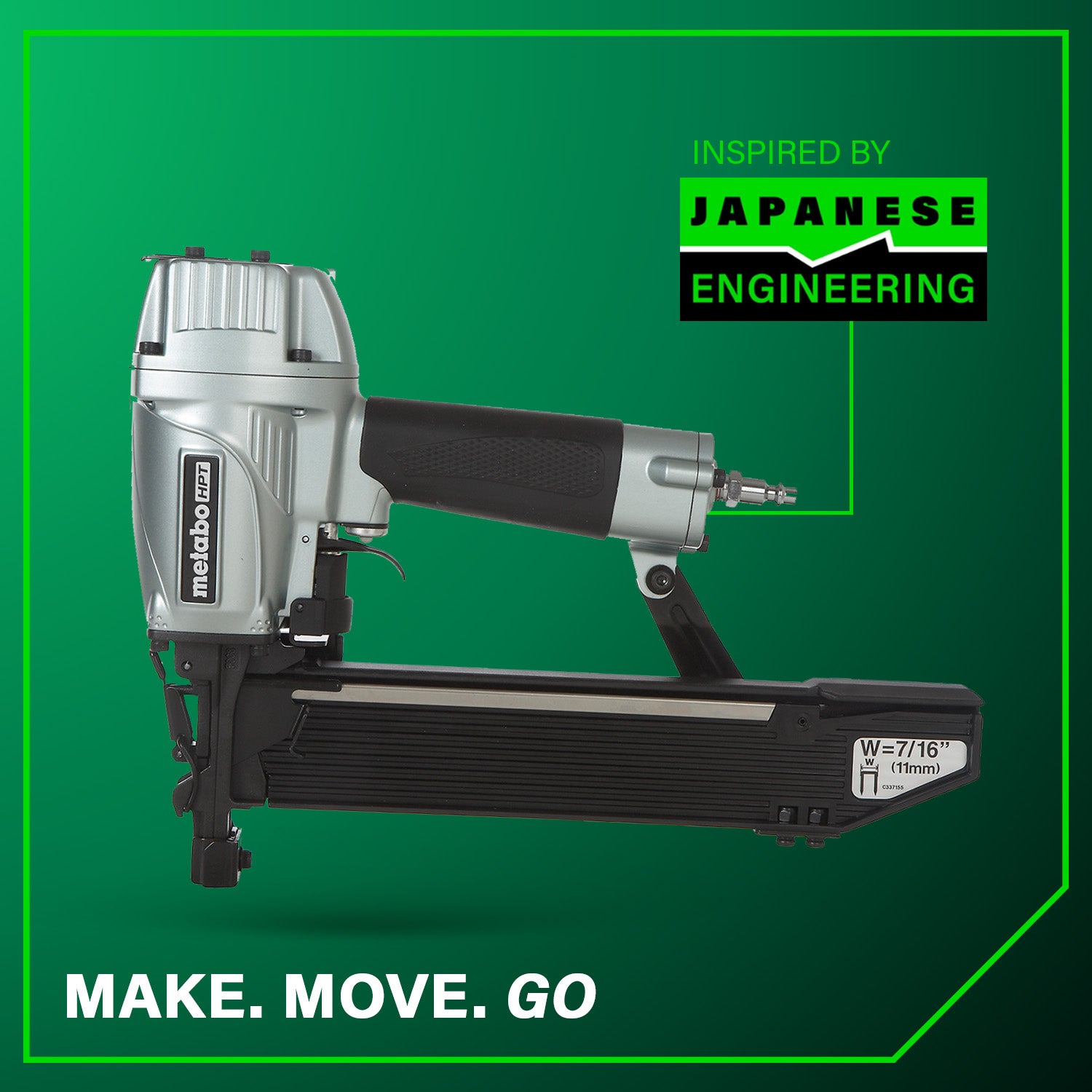 METABO N5008AC2M 16 Gauge 7/16 Inch Standard Crown Stapler