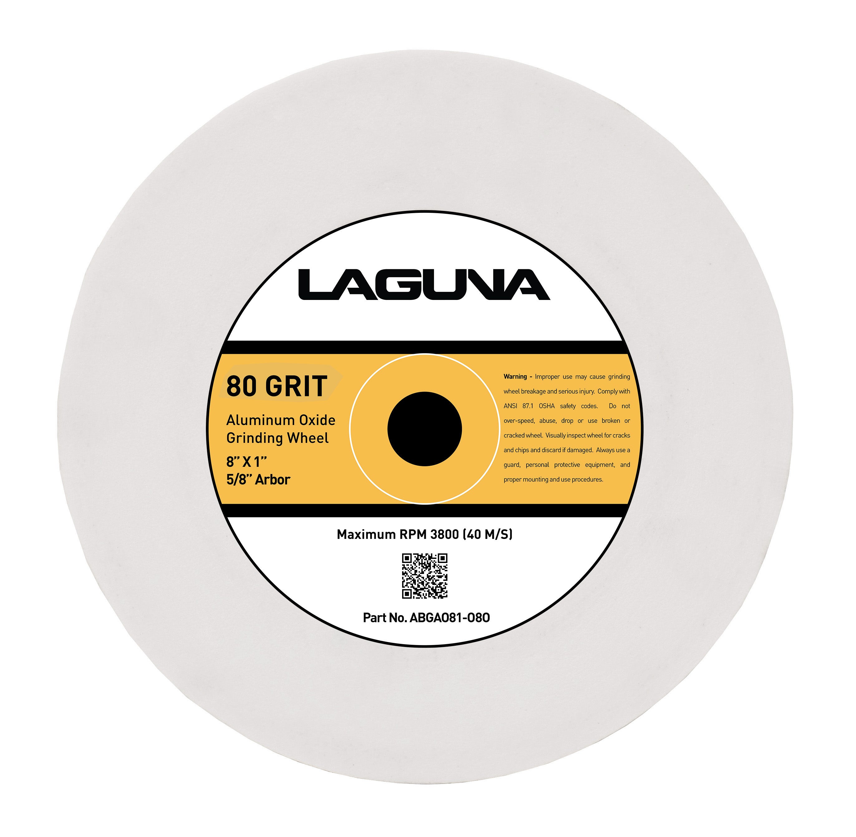 LAGUNA ABGAO81-080 80 GRIT ALUMINUM OXIDE WHEEL