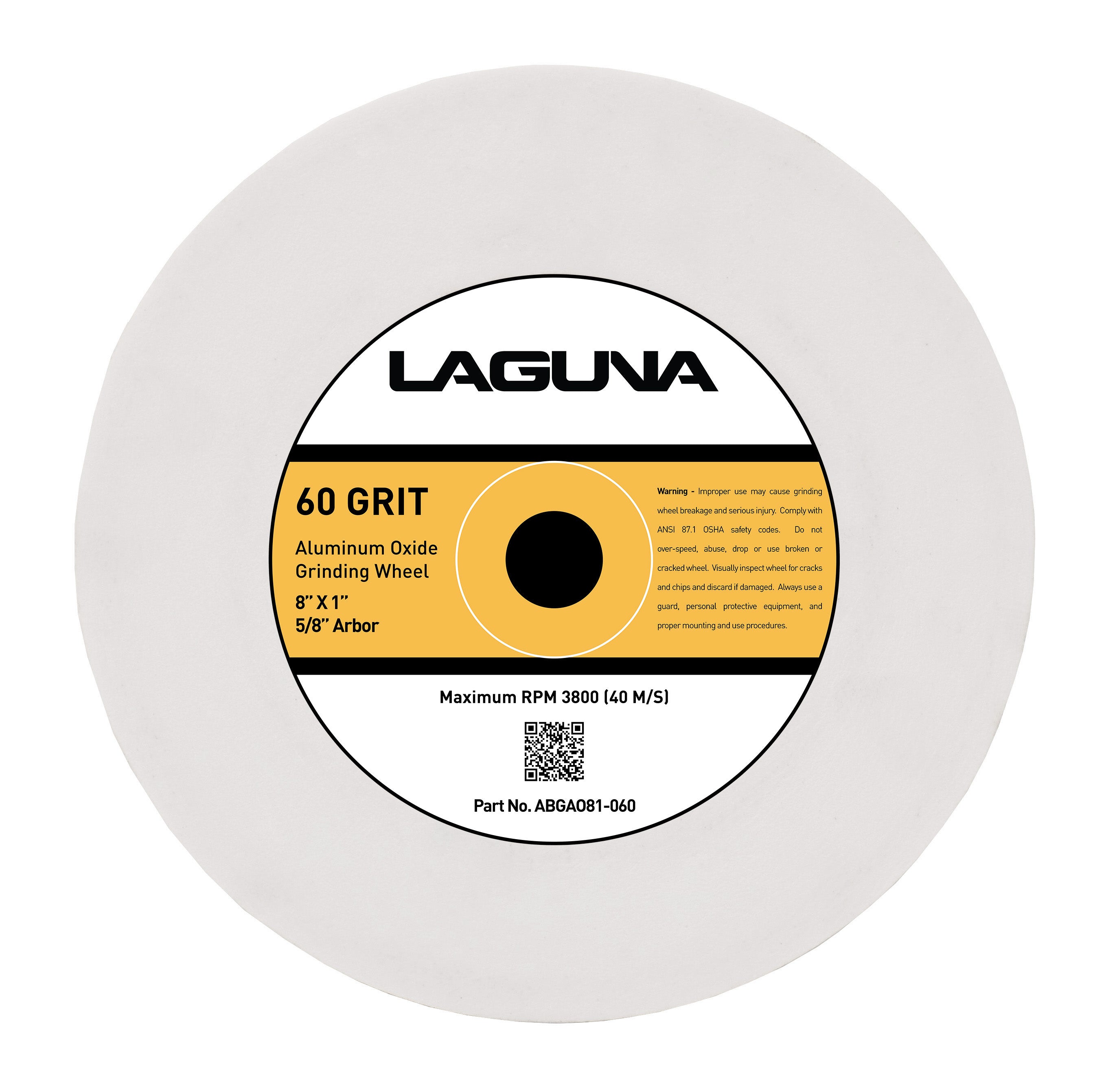 LAGUNA ABGAO81-060 60 GRIT ALUMINUM OXIDE WHEEL