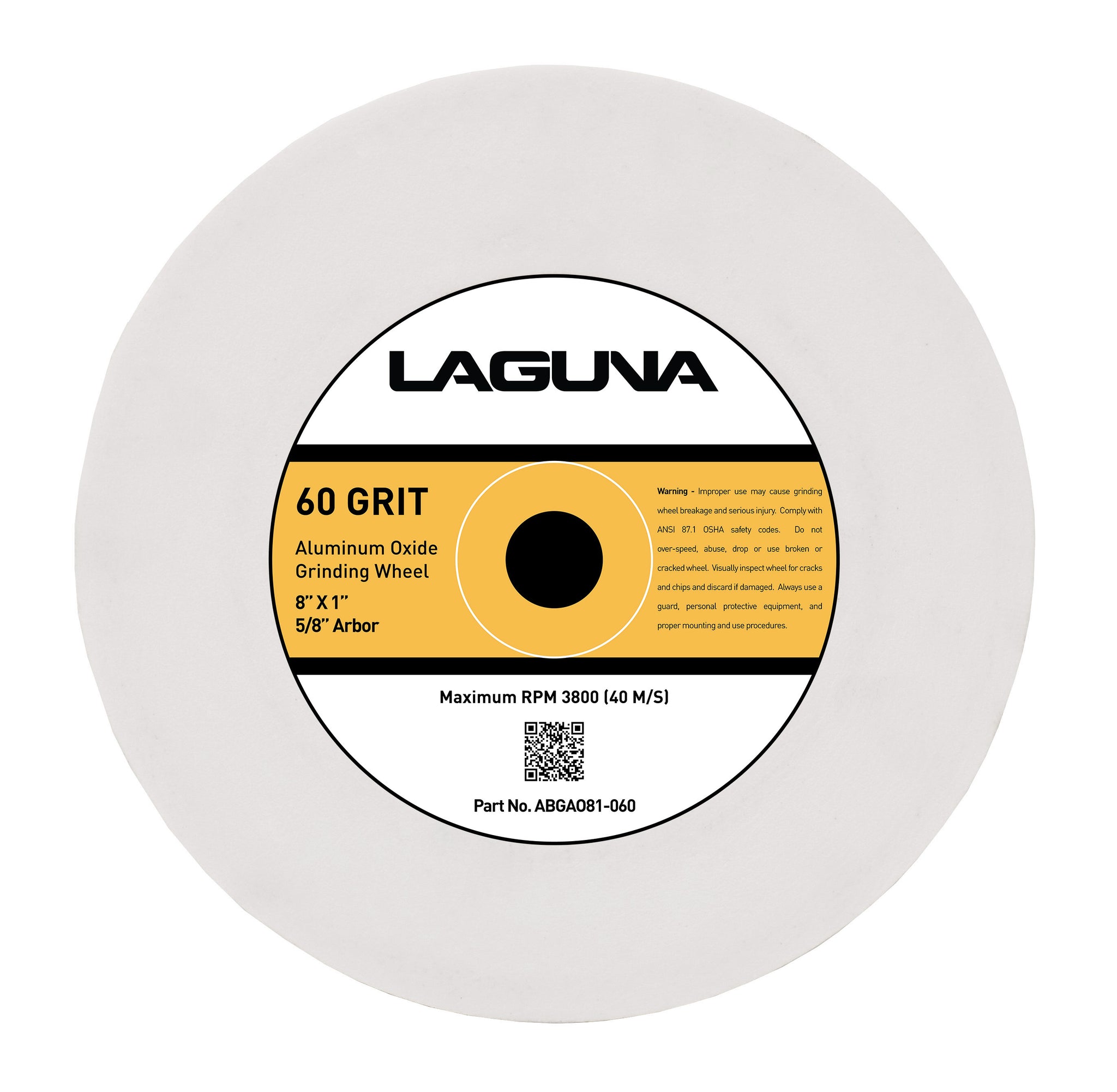 LAGUNA ABGAO81-060 60 GRIT ALUMINUM OXIDE WHEEL